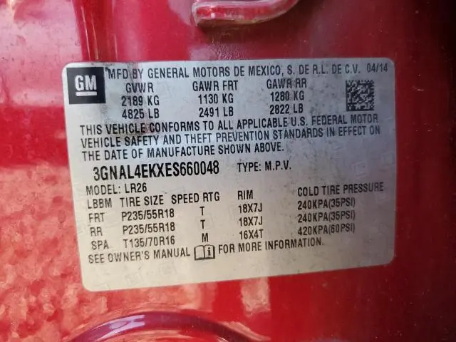 2014 CHEVROLET CAPTIVA LTZ  