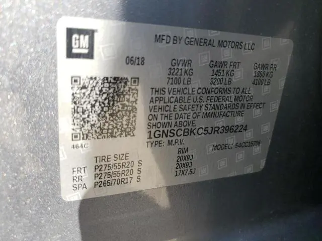 2018 CHEVROLET TAHOE C1500 LT  