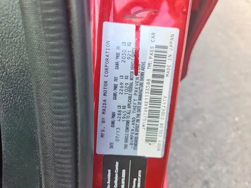 2014 MAZDA 6 TOURING  