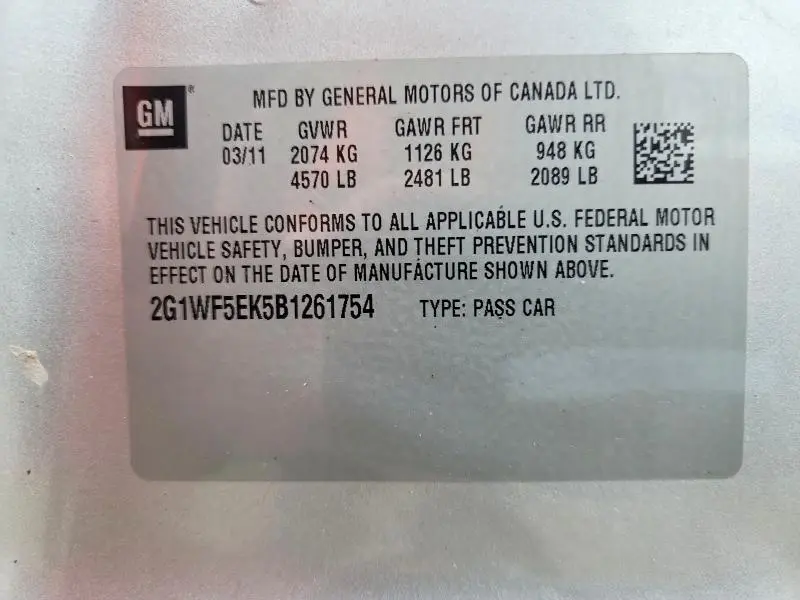 2011 CHEVROLET IMPALA LS  