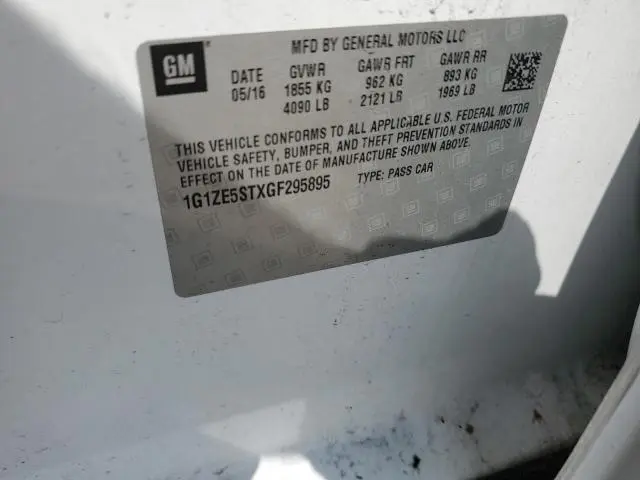 2016 CHEVROLET MALIBU  LT   