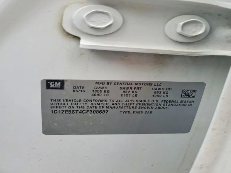 2016 CHEVROLET MALIBU LT  