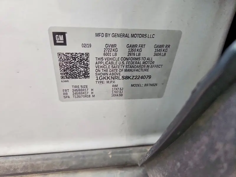 2019 GMC ACADIA SLE  