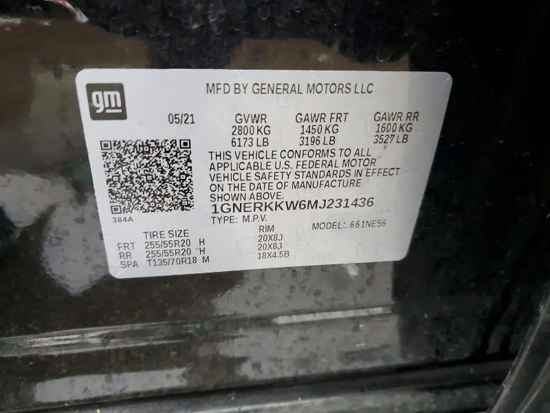 2021 CHEVROLET TRAVERSE PREMIER  