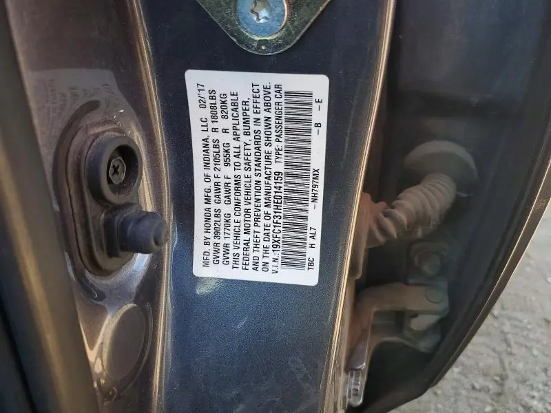 2017 HONDA CIVIC EX  