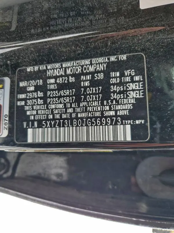 2018 HYUNDAI SANTA FE SPORT   