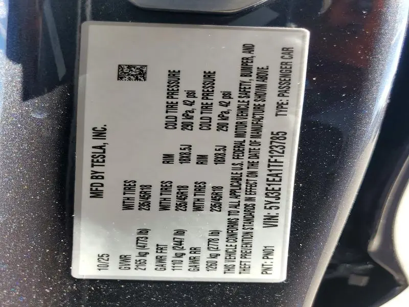 2026 TESLA MODEL 3   