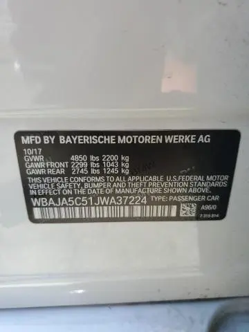 2018 BMW 530 I  