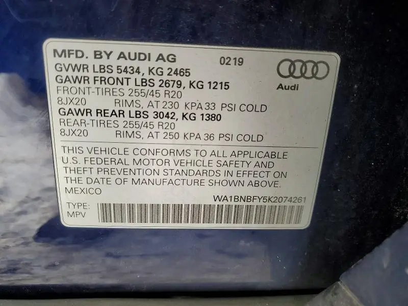 2019 AUDI Q5 PREMIUM PLUS  