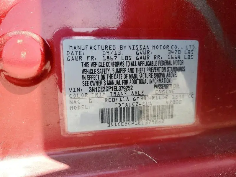 2014 NISSAN VERSA NOTE S PLUS  