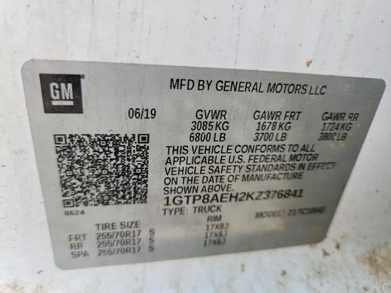 2019 GMC SIERRA C1500  