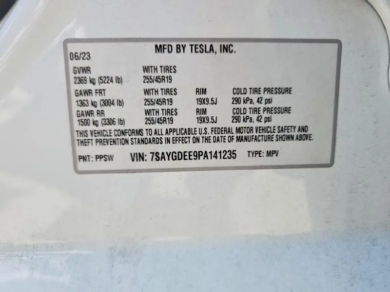 2023 TESLA MODEL Y   