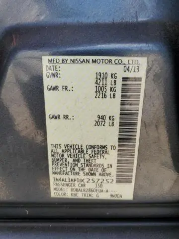 2013 NISSAN ALTIMA 2.5  