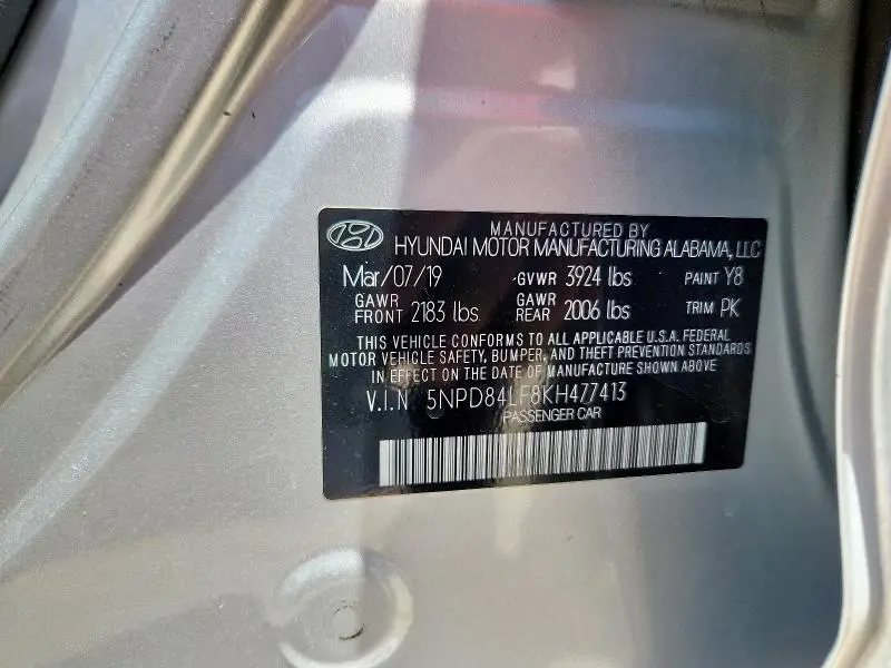2019 HYUNDAI ELANTRA SEL  