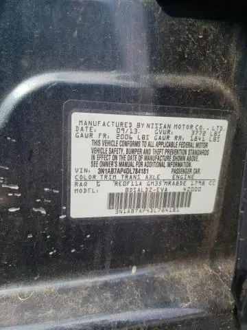 2013 NISSAN SENTRA S  