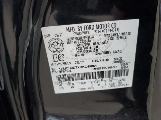 2011 FORD ESCAPE XLT  
