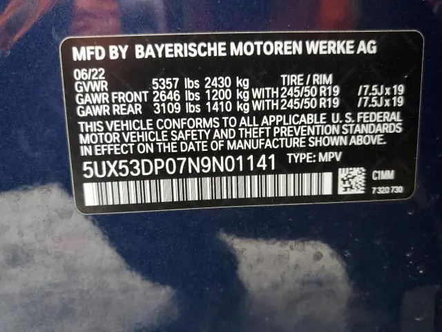 2022 BMW X3 XDRIVE30I  