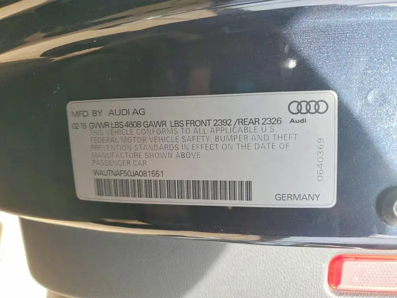 2018 AUDI A5 PREMIUM PLUS S-LINE  