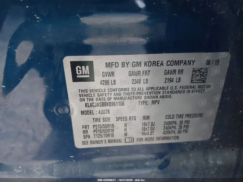 2019 BUICK ENCORE FWD PREFERRED