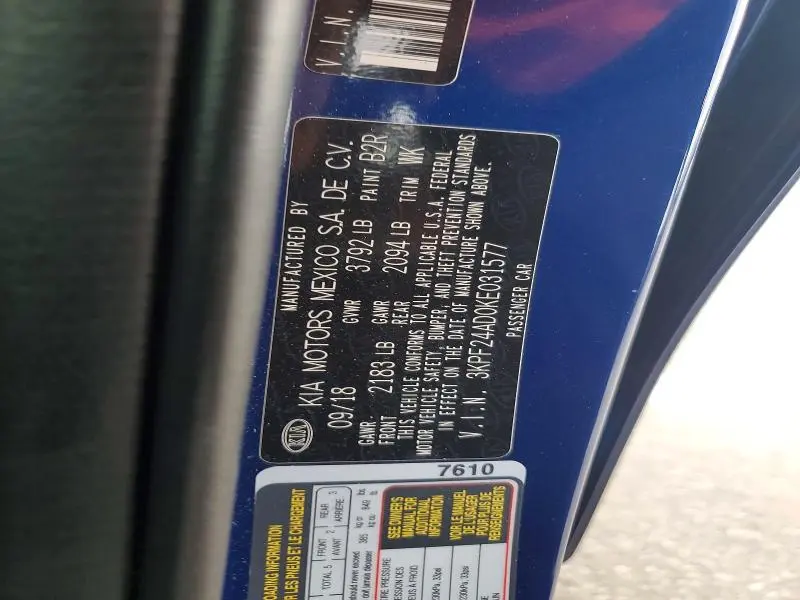 2019 KIA FORTE LXS  