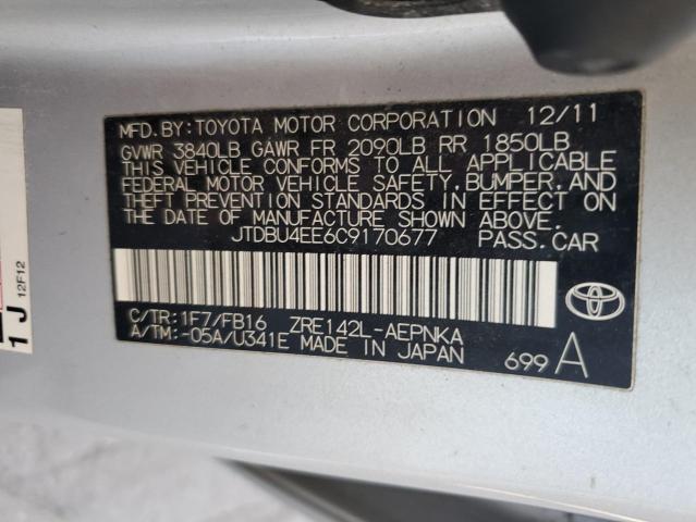 2012 TOYOTA COROLLA BASE