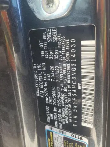 2022 KIA TELLURIDE EX  