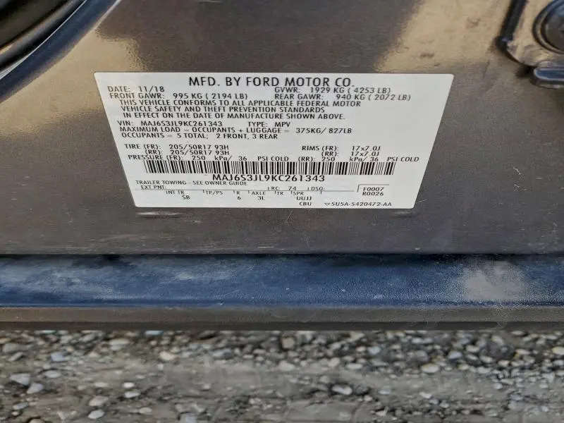 2019 FORD ECOSPORT SES  