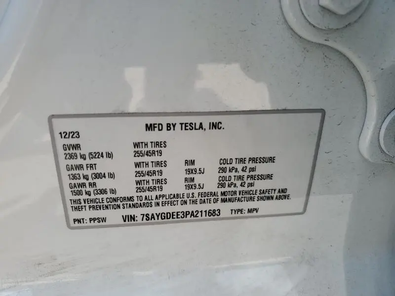 2023 TESLA MODEL Y   