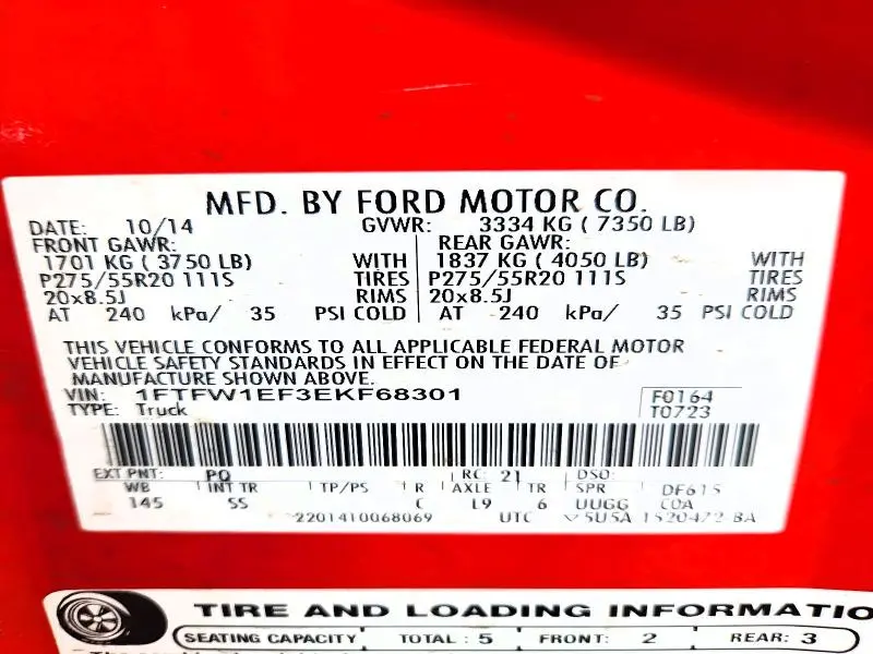 2014 FORD F150 SUPERCREW  
