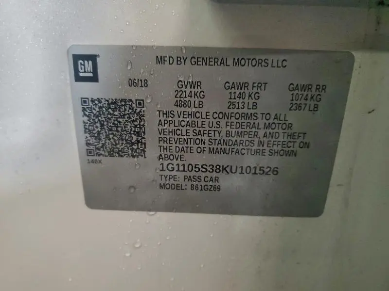 2019 CHEVROLET IMPALA PREMIER  