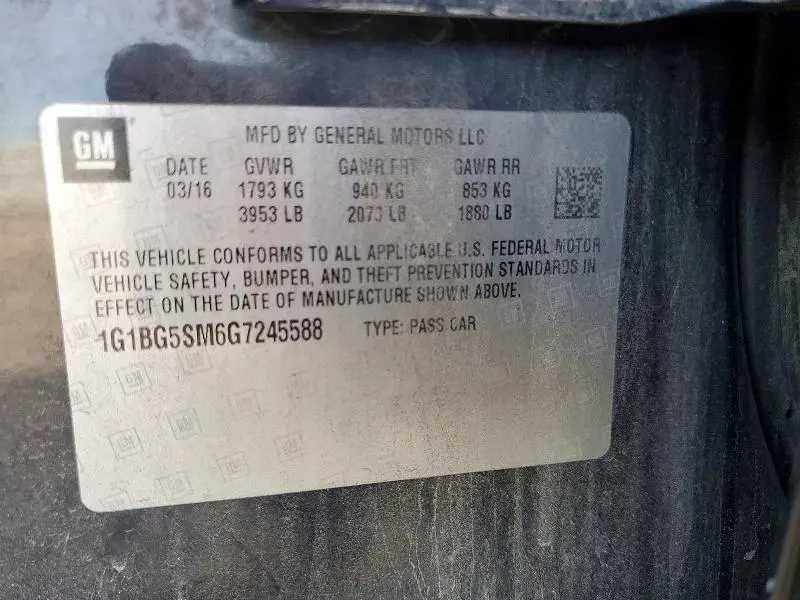 2016 CHEVROLET CRUZE PREMIER  