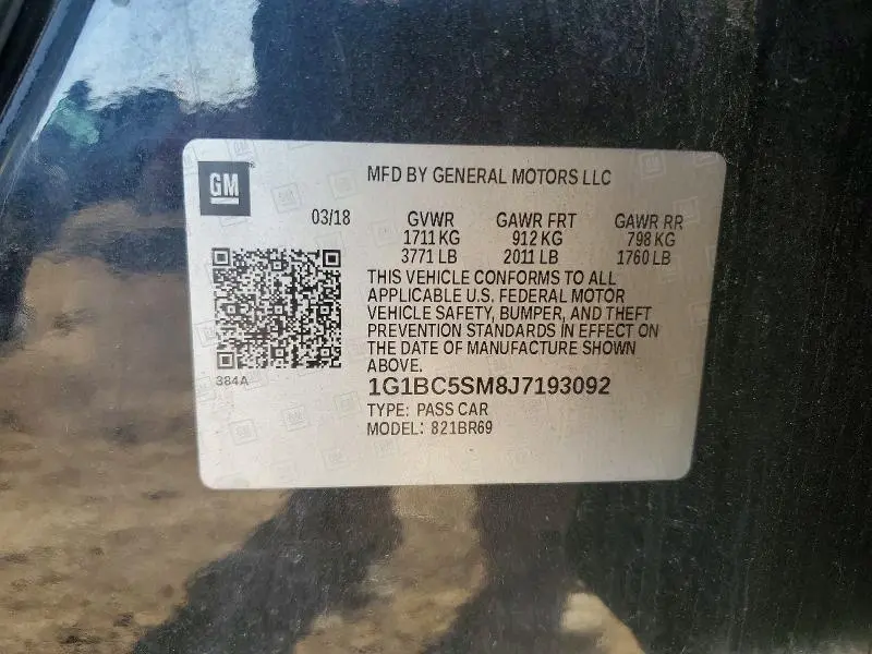 2018 CHEVROLET CRUZE LS  