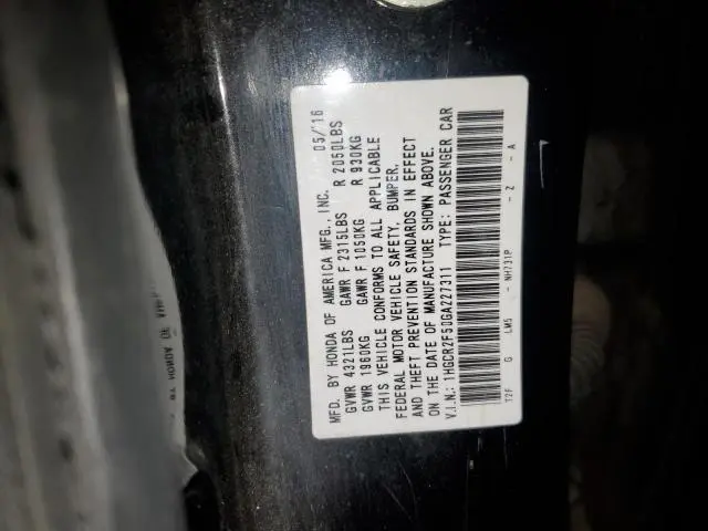 2016 HONDA ACCORD SPORT  