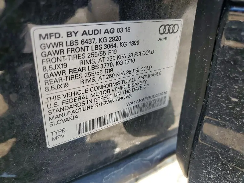 2018 AUDI Q7 PREMIUM  