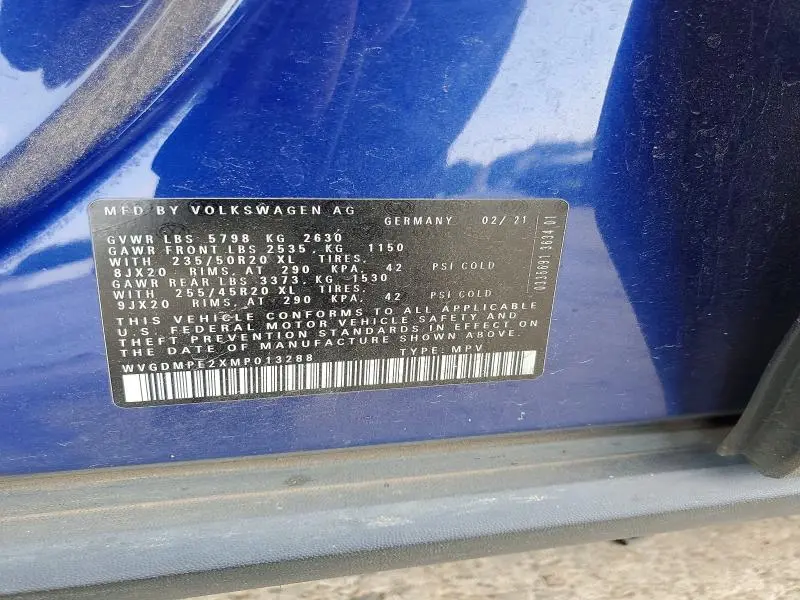 2021 VOLKSWAGEN ID.4 FIRST EDITION  