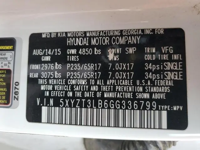 2016 HYUNDAI SANTA FE SPORT   