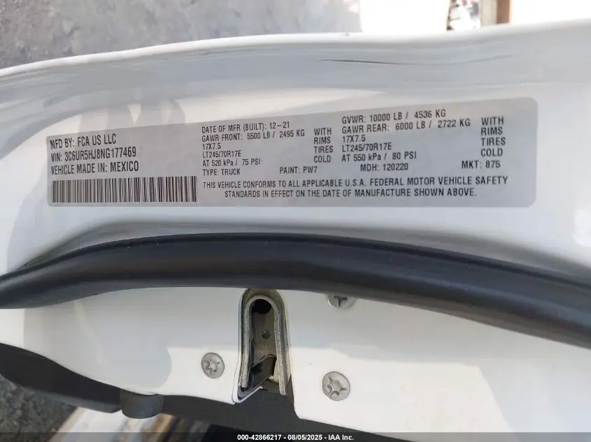 2022 RAM 2500 TRADESMAN  4X4 8' BOX