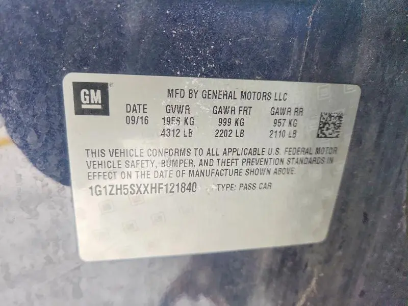 2017 CHEVROLET MALIBU LIM   