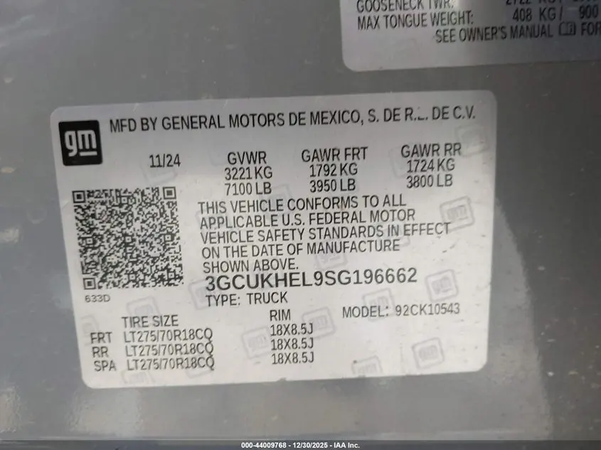 2025 CHEVROLET SILVERADO 1500 4WD  SHORT BED ZR2