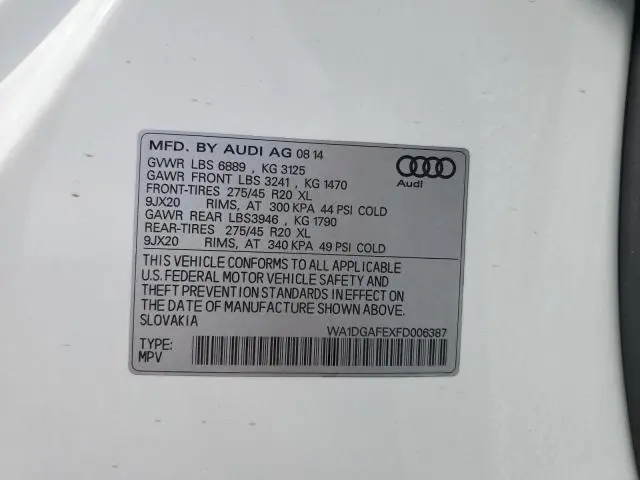 2015 AUDI Q7 PRESTIGE  