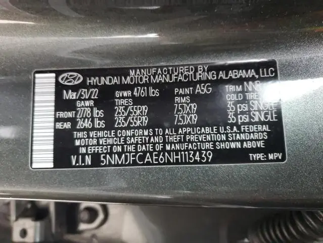 2022 HYUNDAI TUCSON SEL  
