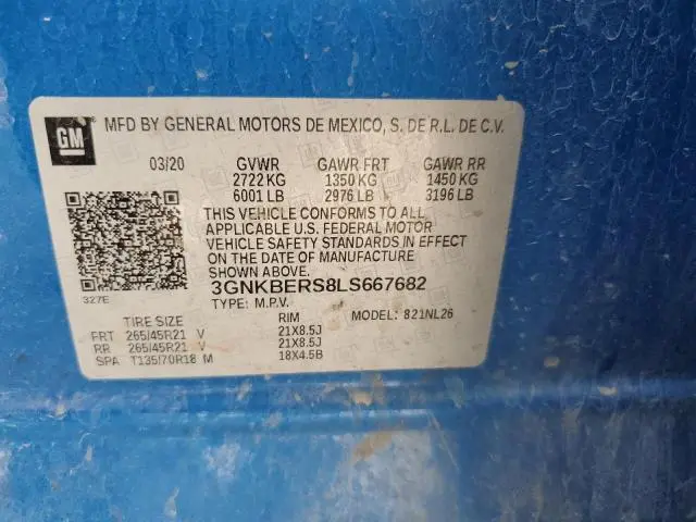 2020 CHEVROLET BLAZER RS