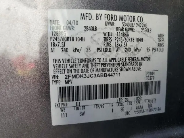 2010 FORD EDGE SEL  