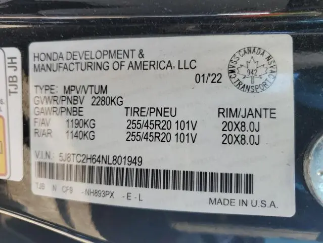 2022 ACURA RDX A-SPEC  
