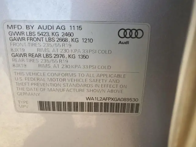 2016 AUDI Q5 PREMIUM PLUS  