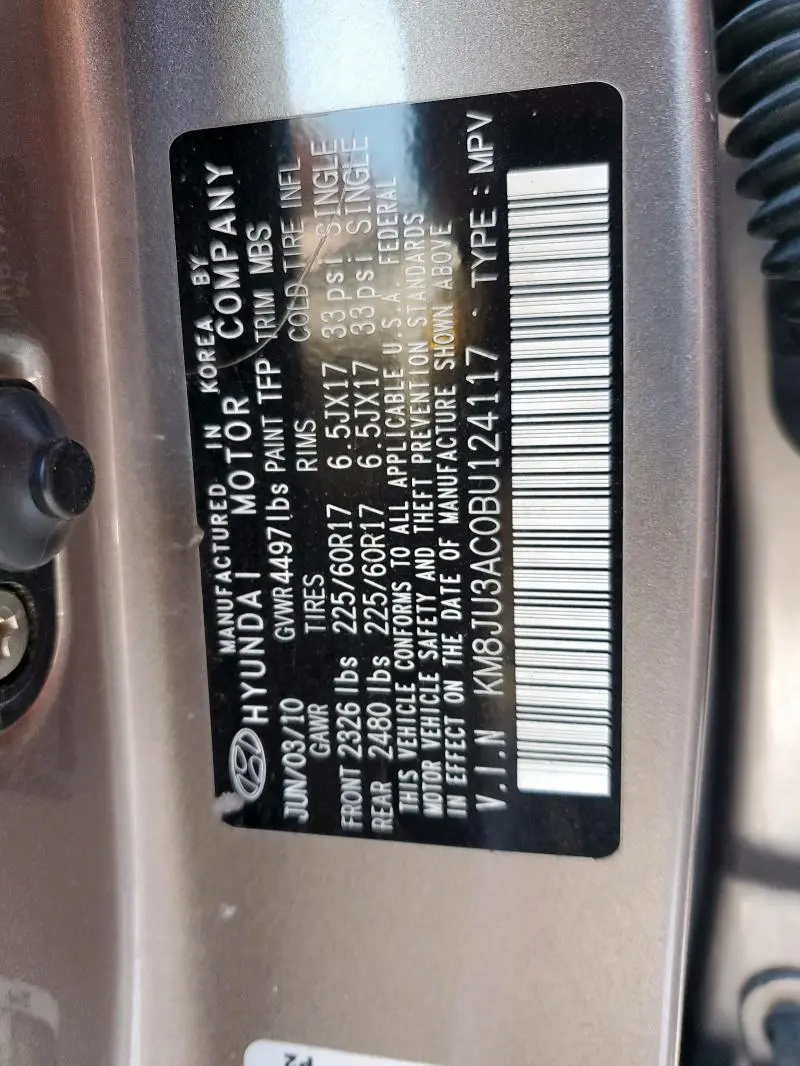 2011 HYUNDAI TUCSON GLS  