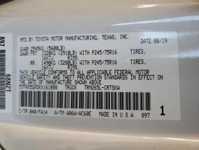 2019 TOYOTA TACOMA ACCESS CAB  