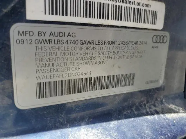 2013 AUDI A4 PREMIUM PLUS  