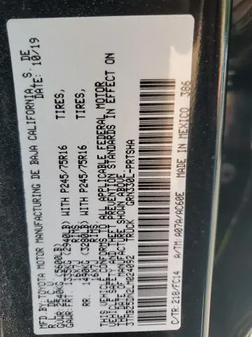 2020 TOYOTA TACOMA DOUBLE CAB  