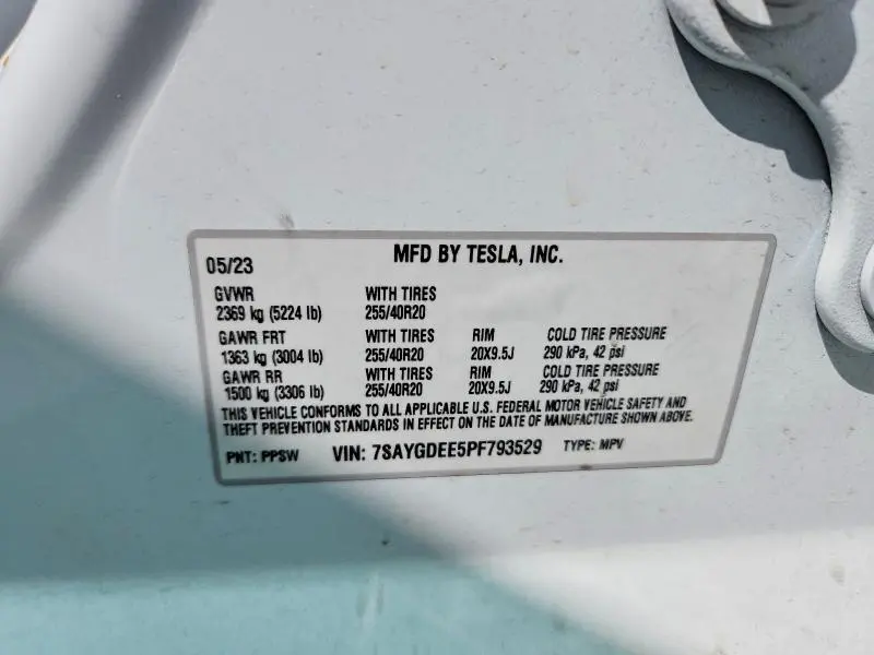 2023 TESLA MODEL Y   